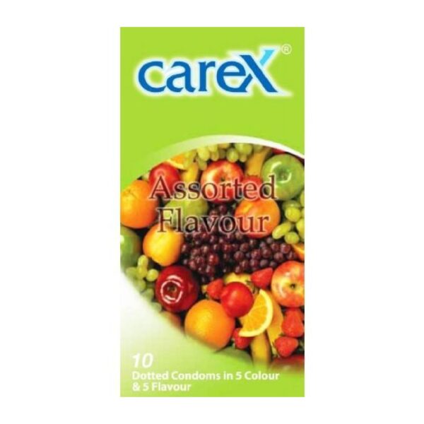 Carex Assorted Flavour Condoms, 10pcs