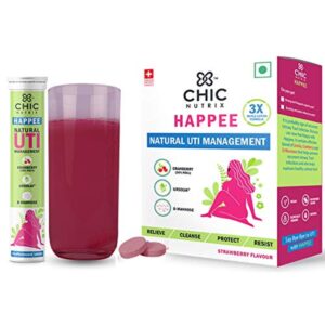 Chicnutrix Happee Natural UTI Strawberry, 20tabs