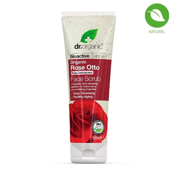 Dr.Organic Rose Otto Face Scrub, 125ml