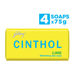 Godrej Cinthol Bath Soap, Lime, 75gm (Pack Of 4)
