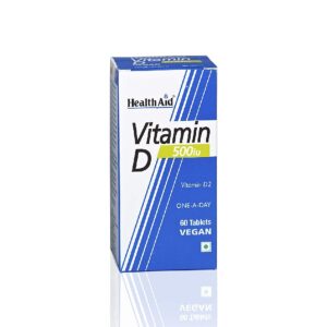 Health Aid Vitamin D 500 IU Tablet, 60tabs