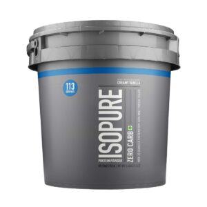 Isopure Zero Carb 100% Whey Protein Isolate Powder, 7.5lbs 3.4kg (Creamy Vanilla)