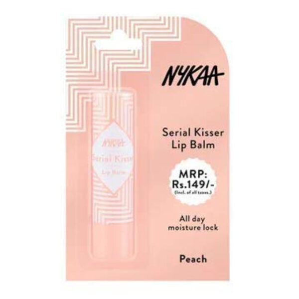 Nykaa Serial Kisser Lip Balm Peach, 4.5gm