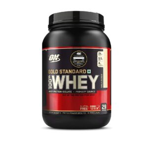 ON Gold Standard 100% Whey Protein Powder, 2lbs (Vanilla Ice Cream)