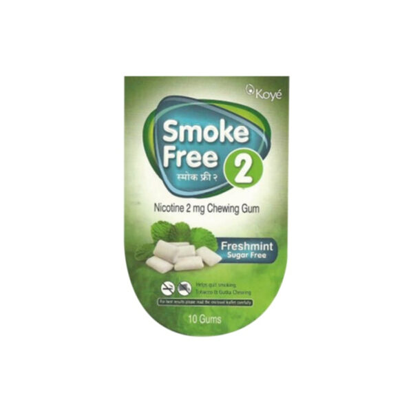 Smoke Free 2mg Chewing Gum, 10Pieces