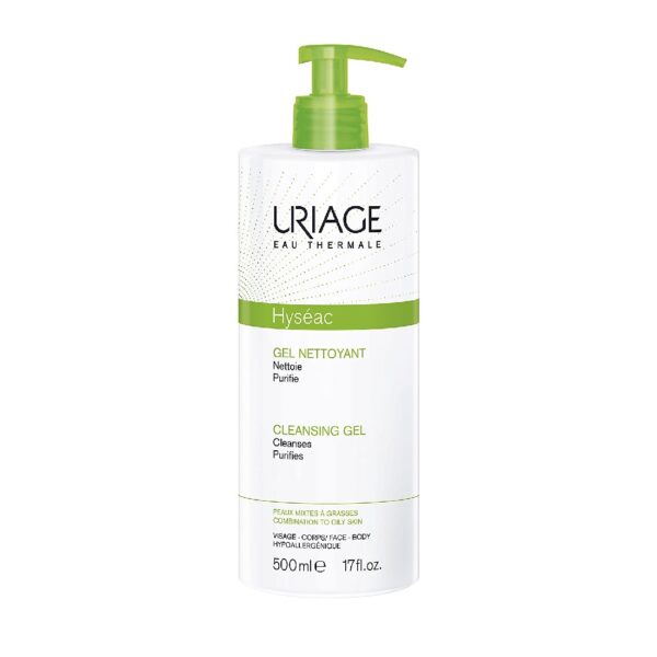 Uriage Hyseac Cleansing Gel, 500ml