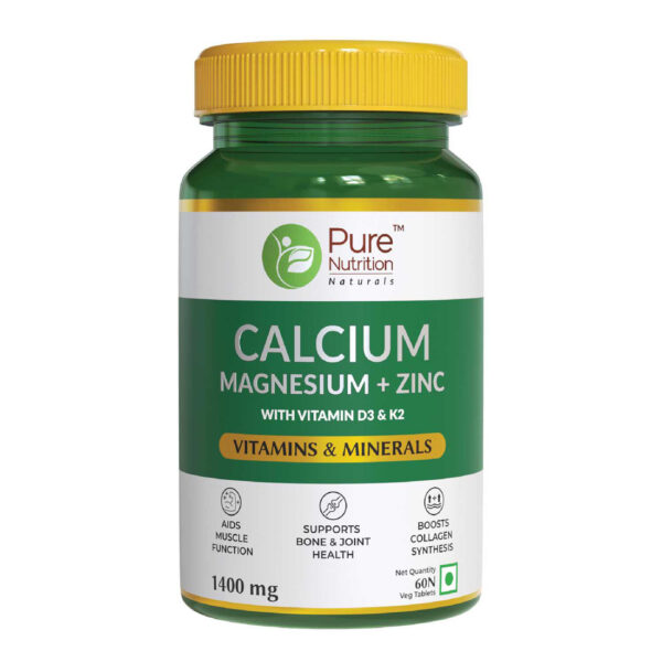 Pure Nut Calcium Mag+Zinc, 60tabs