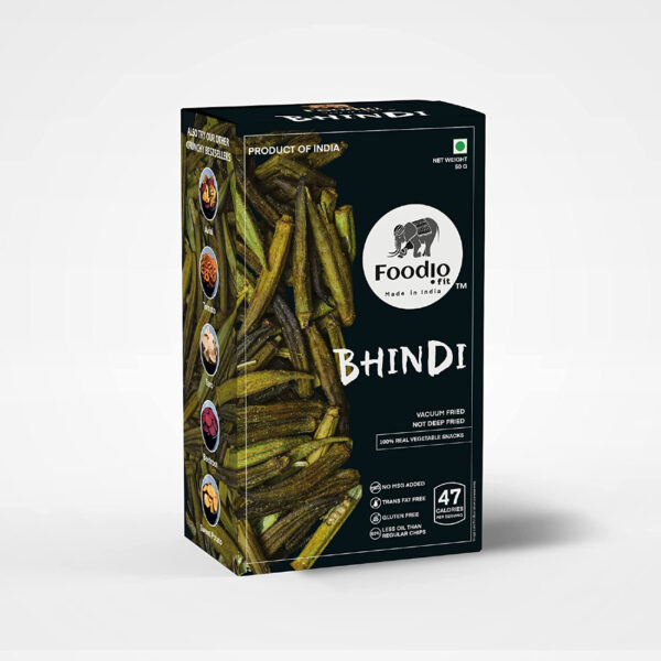 Bhindi Vacuum Fried Chips, 50gm
