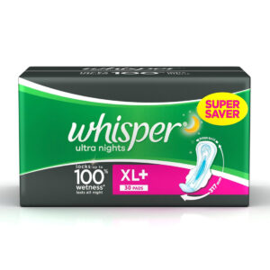 Whisper Ultra Overnight Sanitary Pads XL+ Wings, 30pcs