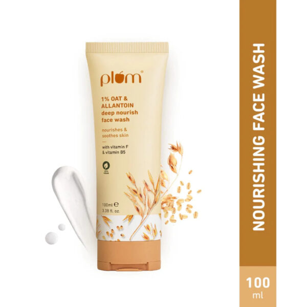 Plum 1% Oat & Allantoin Deep Nourish Face Wash, 100ml