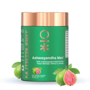 Nutriburst Ashwagandha Max+ Gummies (Guava), 30gummies