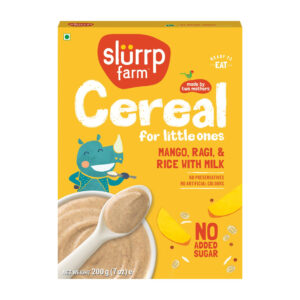 Slurrp Farm Mango, Ragi & Rice with Milk Cereal, 200gm