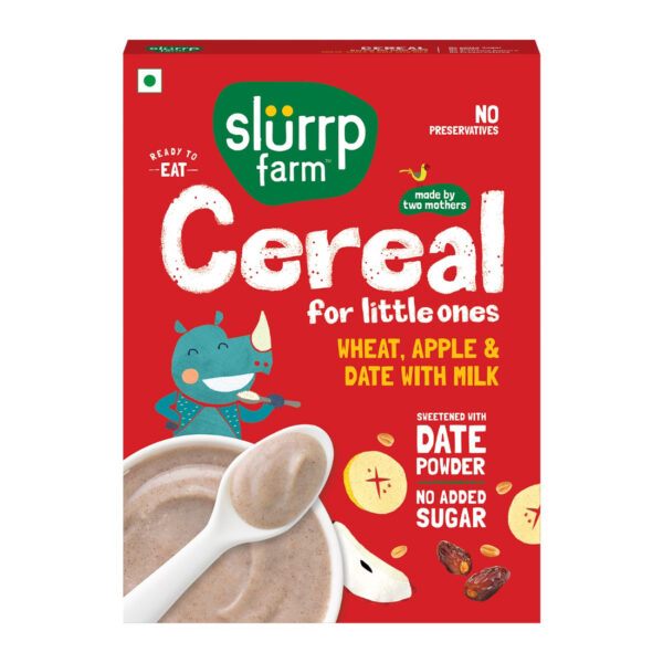 Slurrp Farm Wheat, Apple & Date with Milk Cereal, 200gm