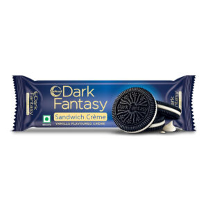 Sunfeast Dark Fantasy Vanilla Cr鐚玬e Biscuits, 83gm