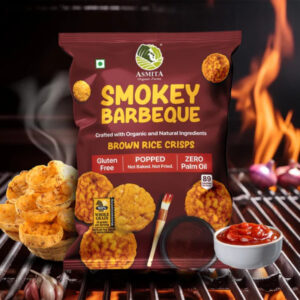 Brown Rice Crisps Smokey Barbeque, 55gm