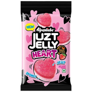 Alpenliebe Juzt Jelly Heart Strawberry Soft Candy, 94.6gm