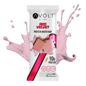 Avolt Red Velvet Whey Protein Wafer Bar, 35gm