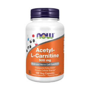 Now Acetyl L Carnitine 500mg capsule, 100caps
